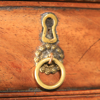 Antique 19th Century Apprentice Made Table Top Chest of Drawers Brass Handles