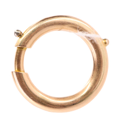 Antique 14k Rose Gold Spring Ring Clip Clasp Charm Holder Jewellery Finding