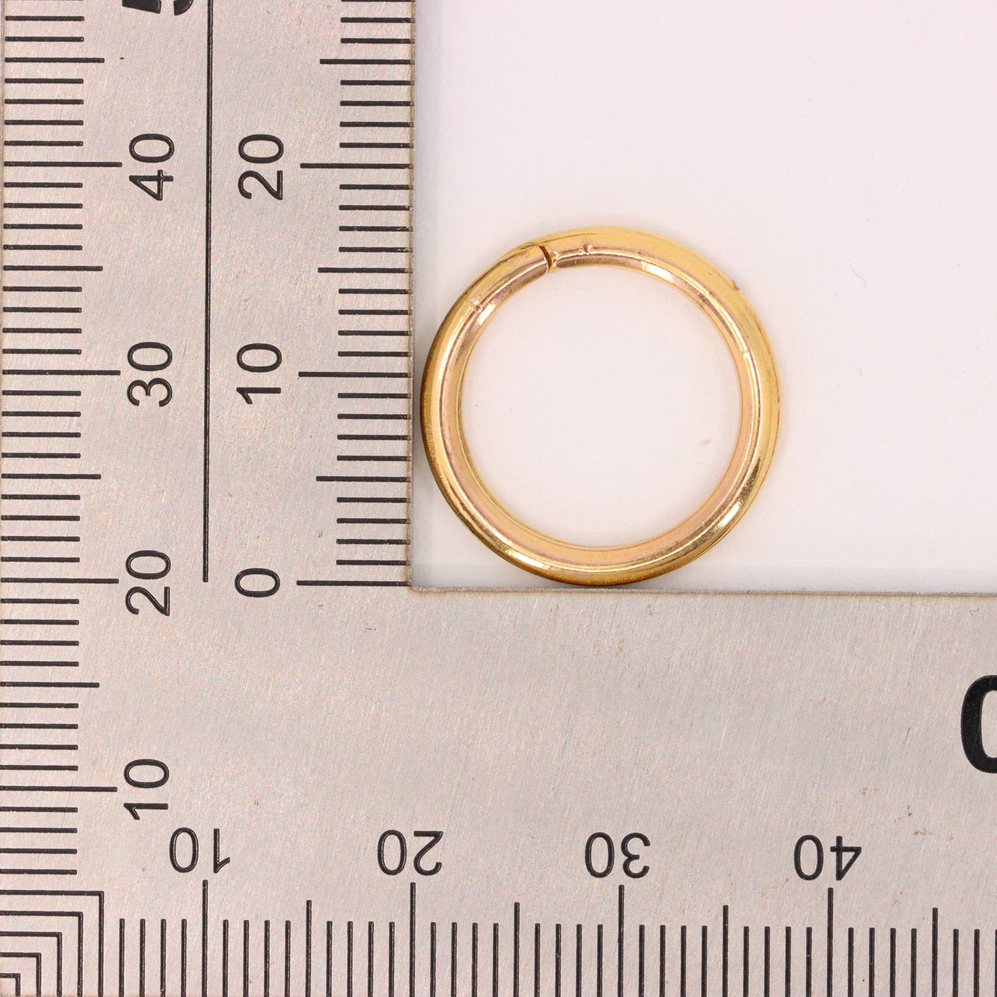 Vintage 9ct Rose Gold Split Ring Pendant Suspension Loop Jewellery Finding
