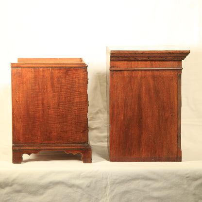 Antique 19th Century Apprentice Made Table Top Chest of Drawers Brass Handles