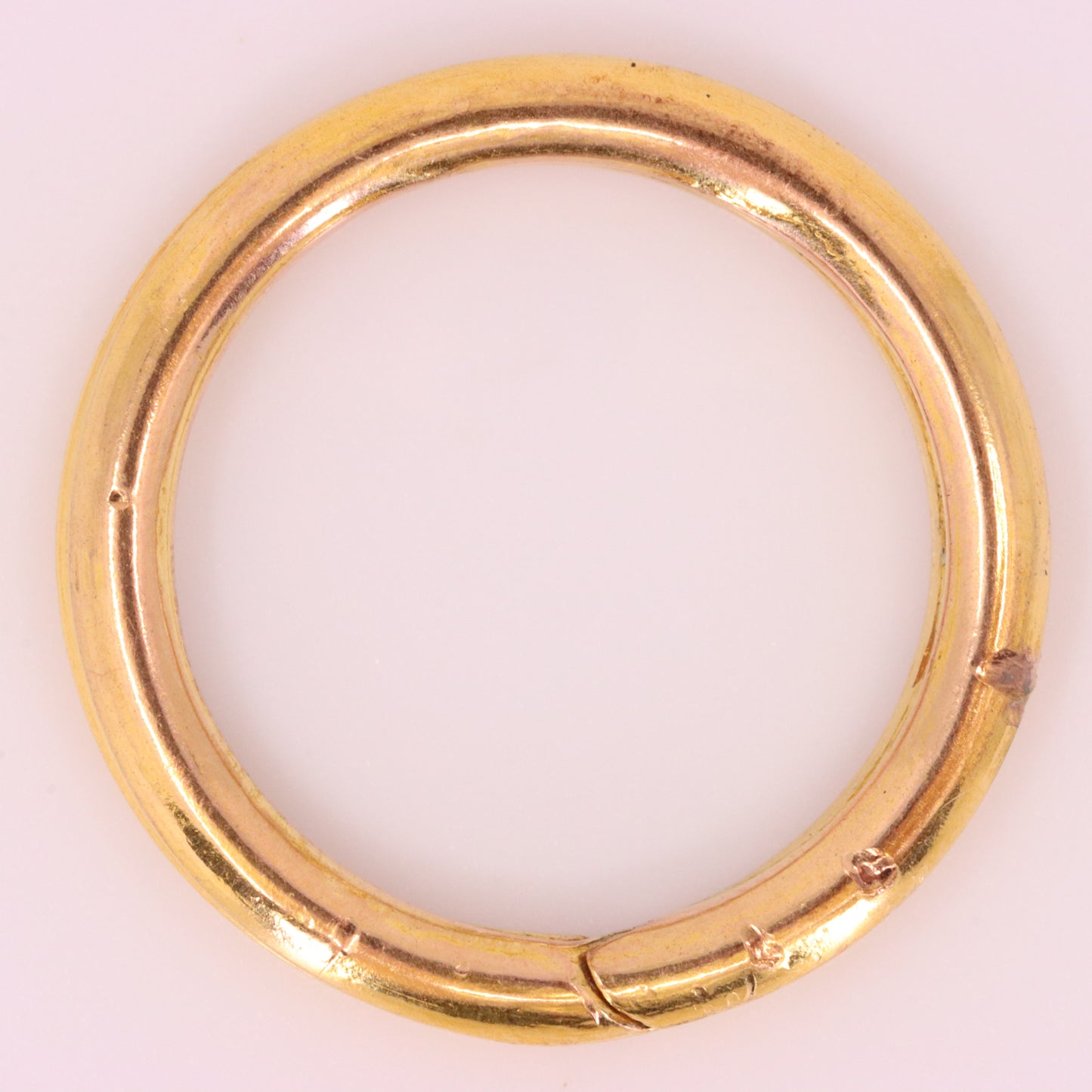 Vintage 9ct Rose Gold Split Ring Pendant Suspension Loop Jewellery Finding