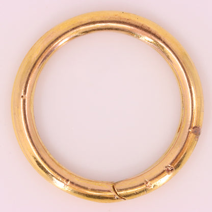 Vintage 9ct Rose Gold Split Ring Pendant Suspension Loop Jewellery Finding
