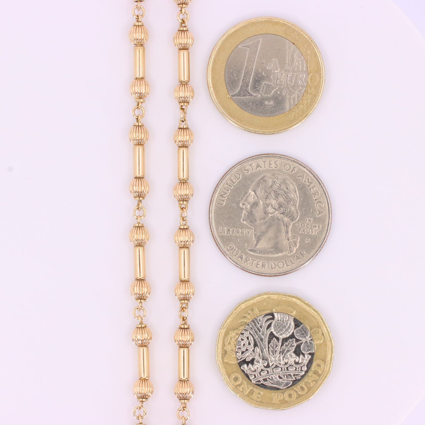 Vintage 9ct Gold Necklace & Bracelet Set 24 Inch Combined Chain Boxed Gift