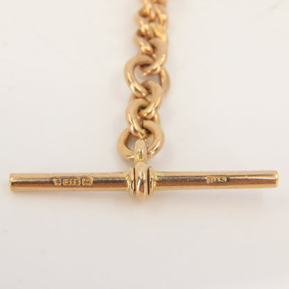 Antique 9ct Gold Hallmarked Swivel T-Bar Pendant 3" Part Albert Necklace Extender