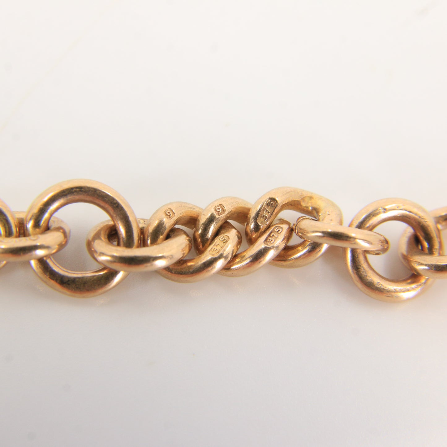 Antique 9ct Gold Hallmarked Swivel T-Bar Pendant 3" Part Albert Necklace Extender