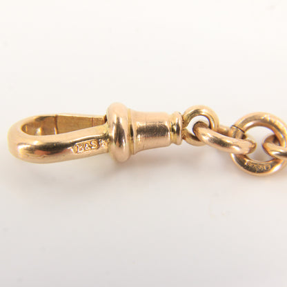 Antique 9ct Gold Hallmarked Swivel T-Bar Pendant 3" Part Albert Necklace Extender