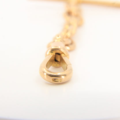 Antique 9ct Gold Hallmarked Swivel T-Bar Pendant 3" Part Albert Necklace Extender