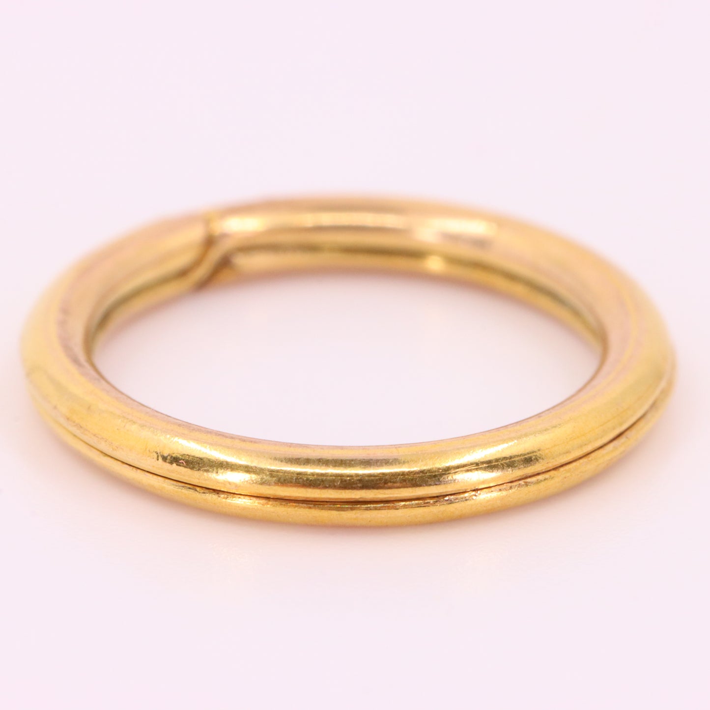 Vintage 9ct Rose Gold Split Ring Pendant Suspension Loop Jewellery Finding