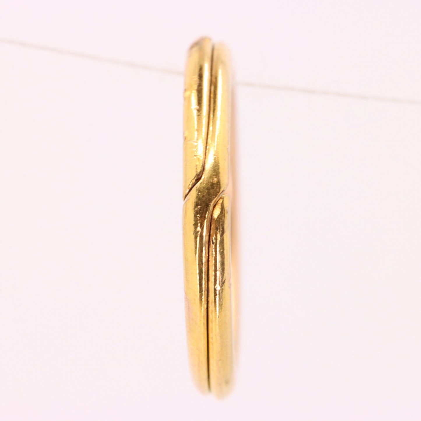 Vintage 9ct Rose Gold Split Ring Pendant Suspension Loop Jewellery Finding