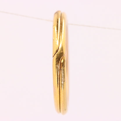 Vintage 9ct Rose Gold Split Ring Pendant Suspension Loop Jewellery Finding
