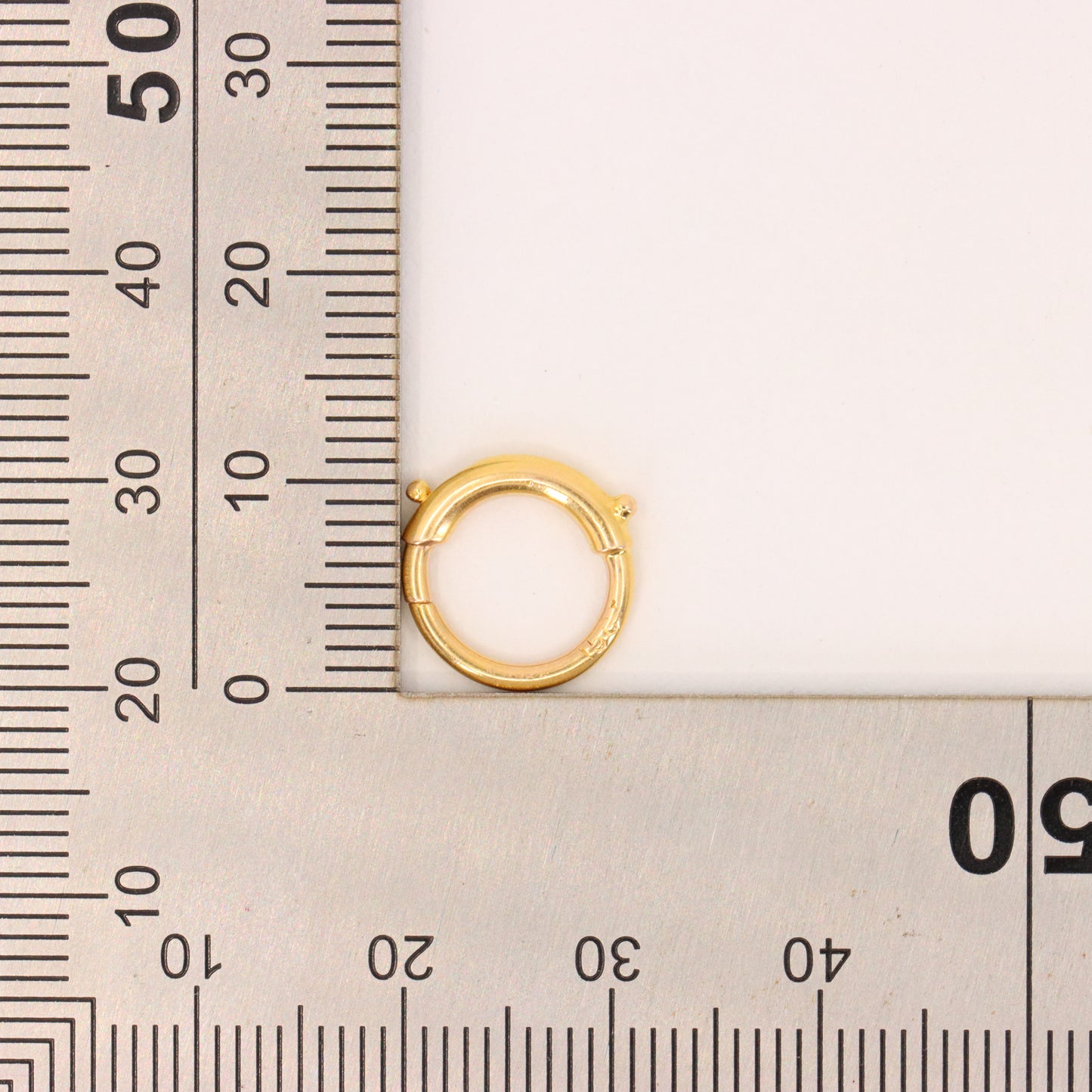 Antique 15k Yellow Gold Spring Ring Clasp Charm Holder Jewellery Finding Clip