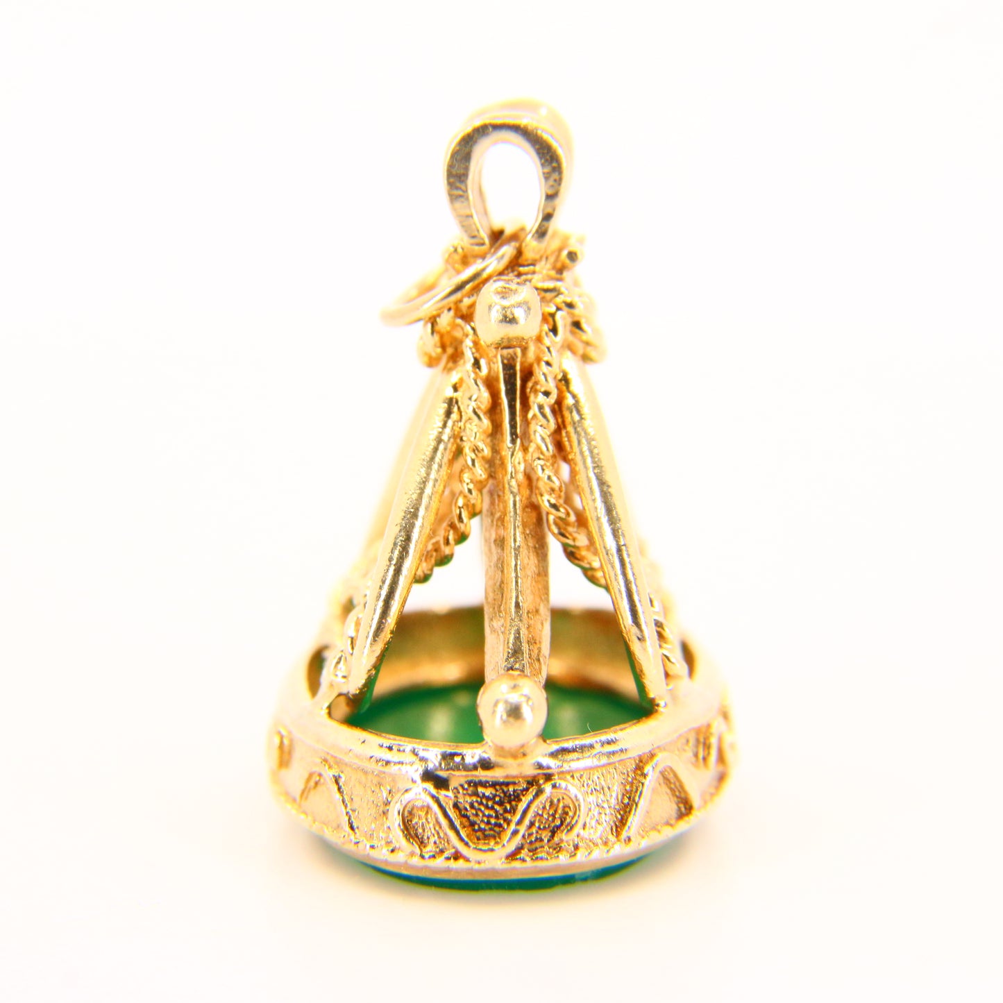 Vintage 9ct Gold Drop Fob Pendant 9 Carat Hallmarked Yellow Gold Charm Gift