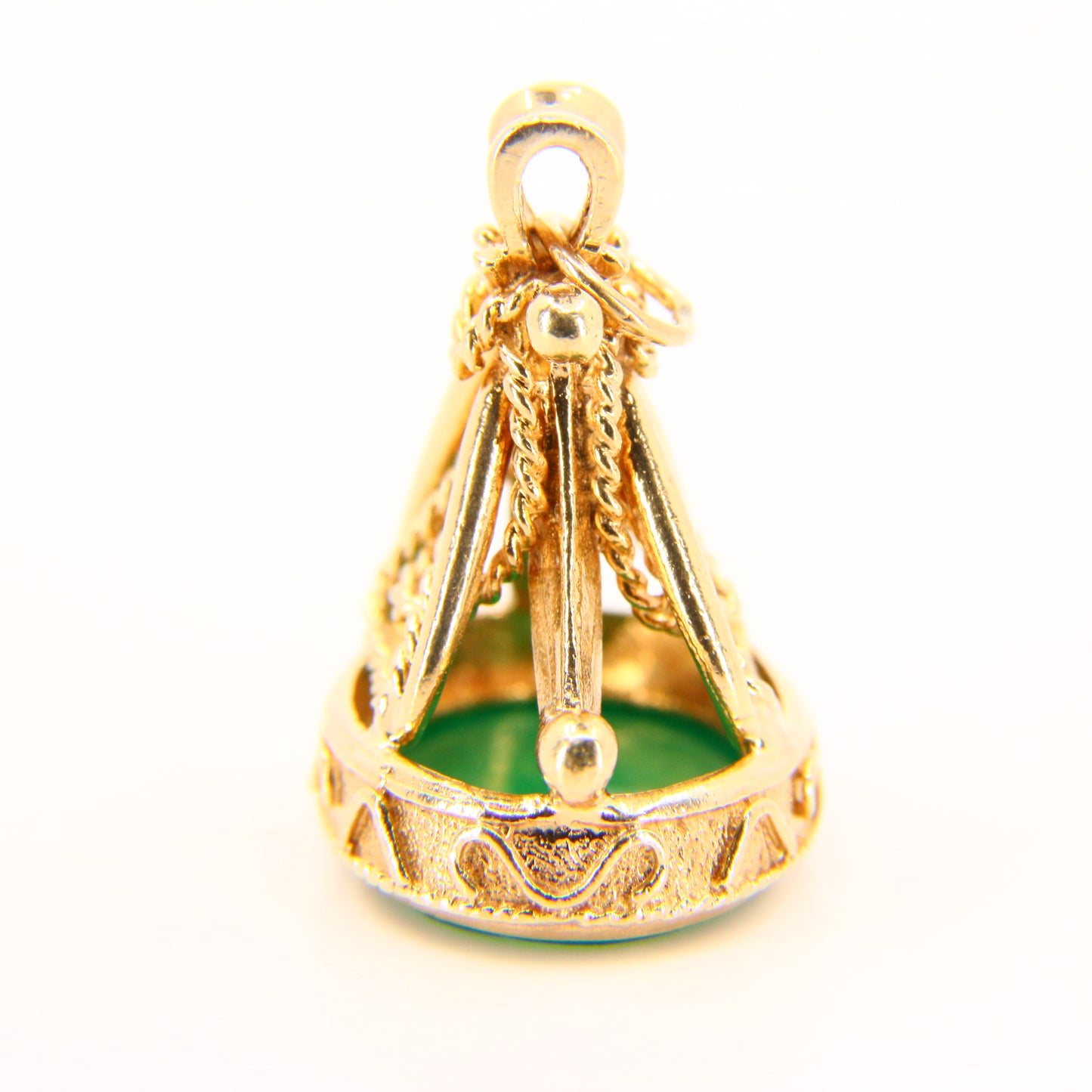 Vintage 9ct Gold Drop Fob Pendant 9 Carat Hallmarked Yellow Gold Charm Gift