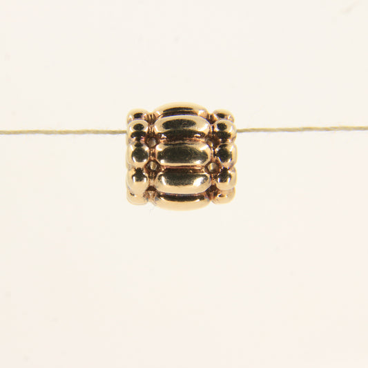 Pandora 14ct Solid Gold Threaded Bead Charm Yellow Gold Bracelet Charm Collectible