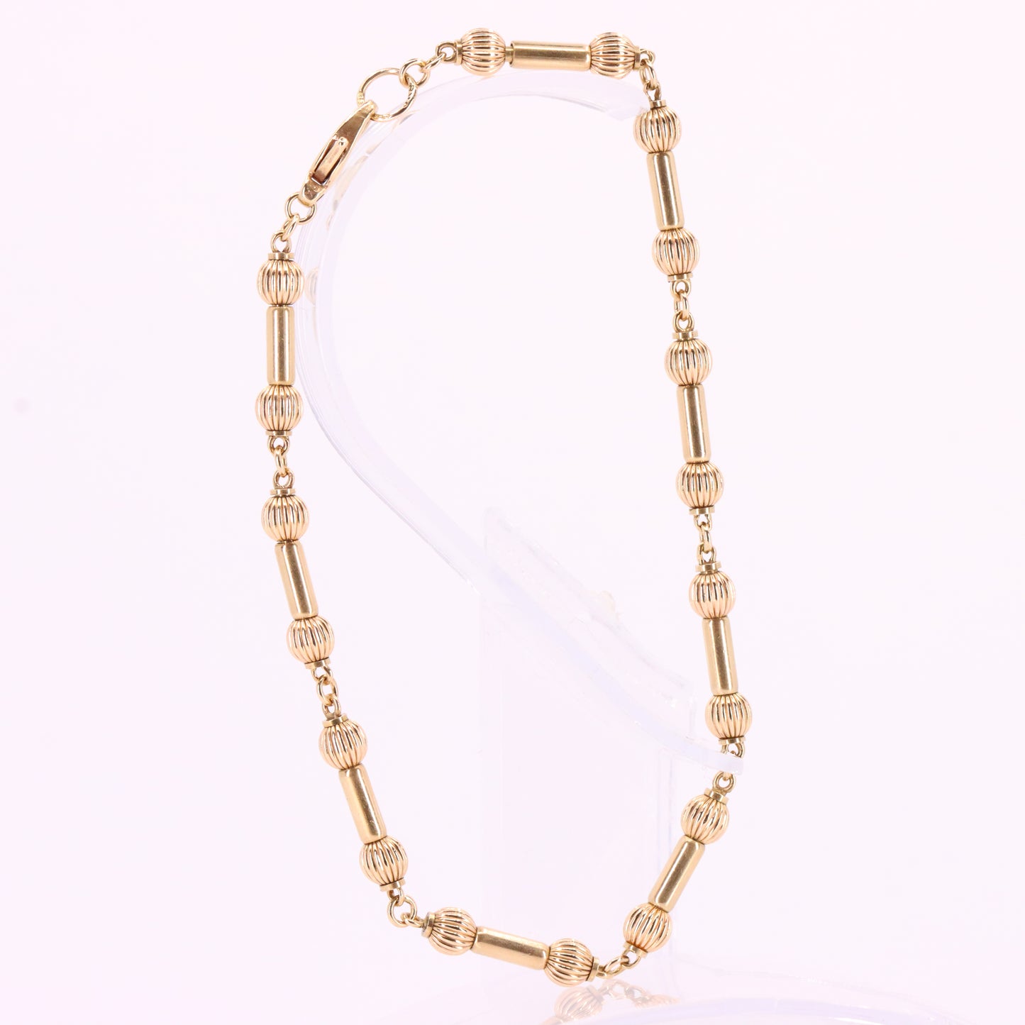 Vintage 9ct Gold Necklace & Bracelet Set 24 Inch Combined Chain Boxed Gift