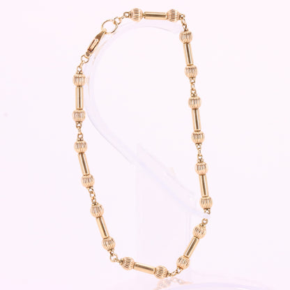 Vintage 9ct Gold Necklace & Bracelet Set 24 Inch Combined Chain Boxed Gift
