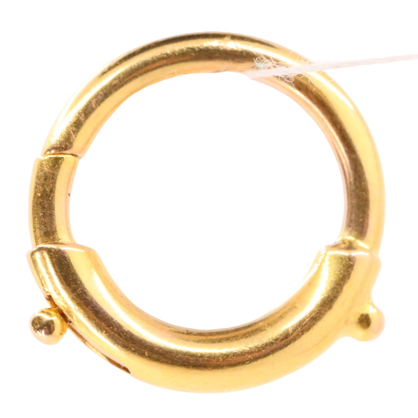 Antique 15k Yellow Gold Spring Ring Clasp Charm Holder Jewellery Finding Clip