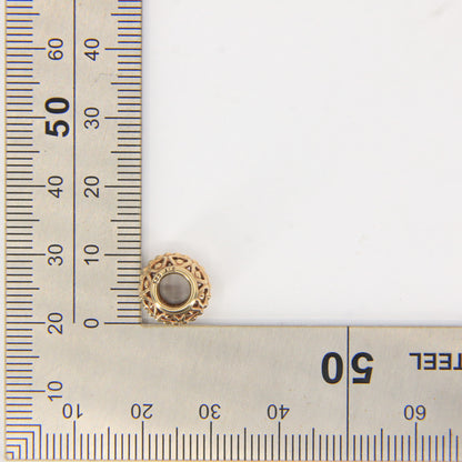 Pandora 14ct Solid Gold Bead Charm Nonthreaded Yellow Gold Bracelet Bead