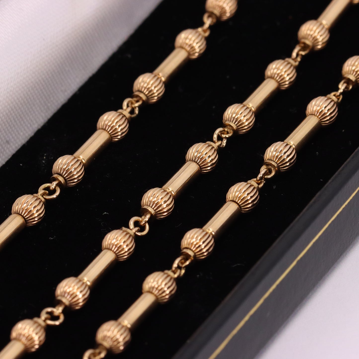 Vintage 9ct Gold Necklace & Bracelet Set 24 Inch Combined Chain Boxed Gift