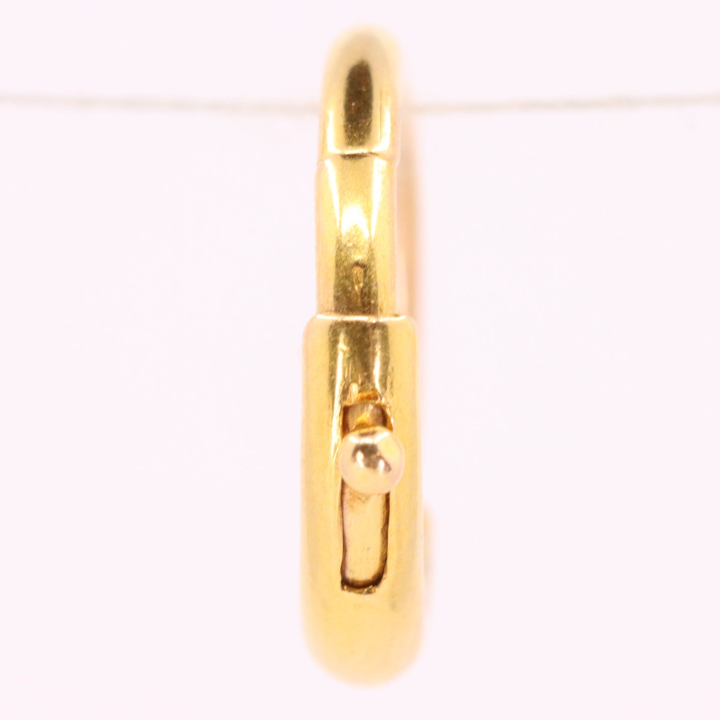 Antique 15k Yellow Gold Spring Ring Clasp Charm Holder Jewellery Finding Clip