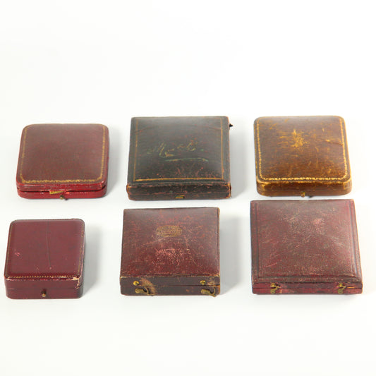 6 Pocket/Fob Watch Presentation Boxes Antique & Vintage Boxes Used