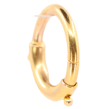 Antique 15k Yellow Gold Spring Ring Clasp Charm Holder Jewellery Finding Clip