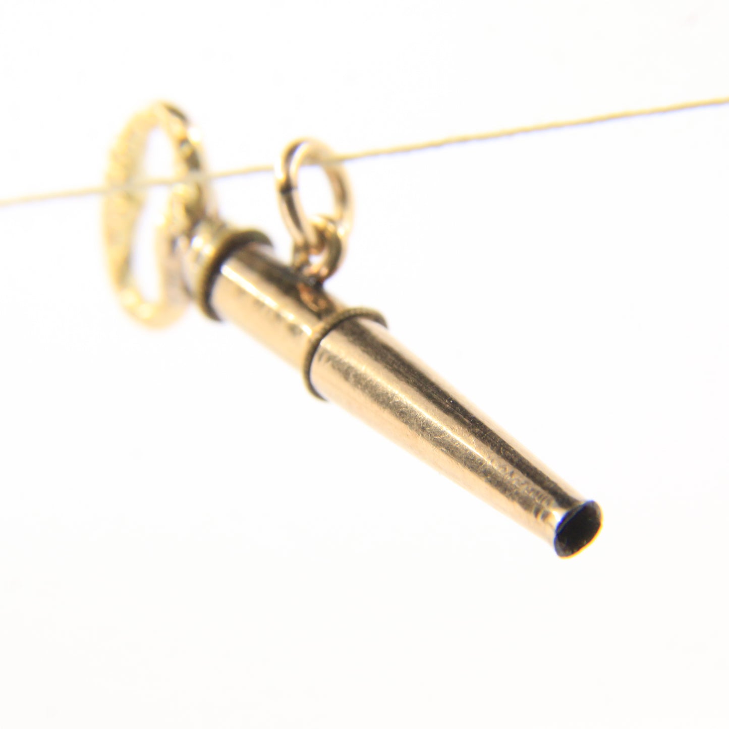 Antique 14ct Gold Watch Key Fob Ratchet Winding Pendant Chain Accessory