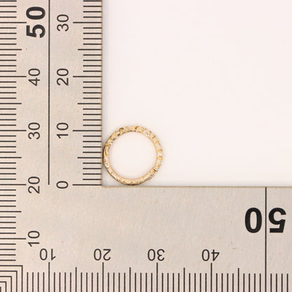Vintage 9ct Yellow Gold Engraved Split Ring Suspension Loop Pendant Bail Finding