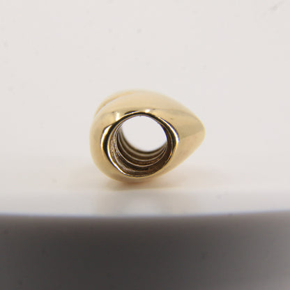 Pandora 14ct Solid Gold Heart Charm Threaded Yellow Gold Bracelet Love Bead