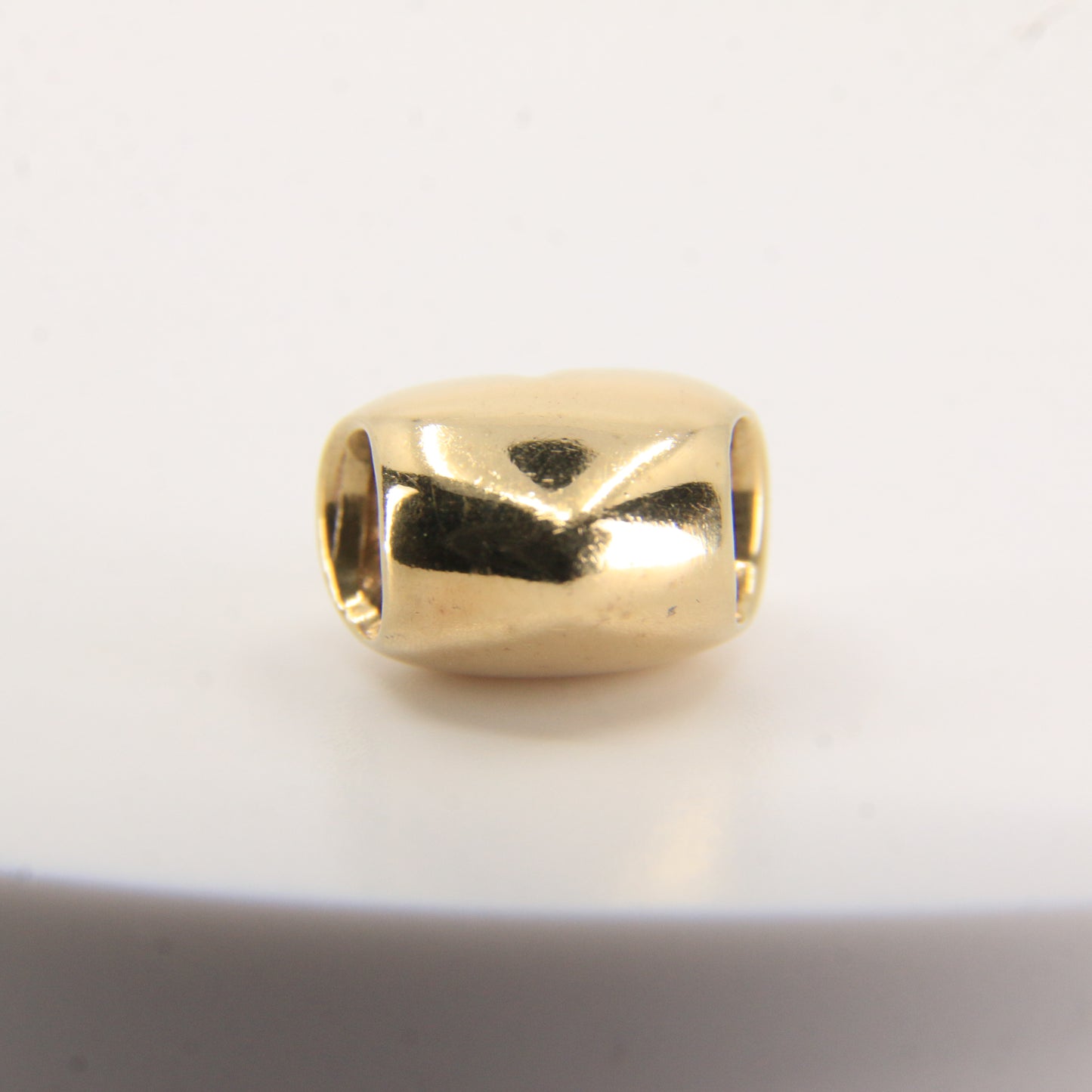 Pandora 14ct Solid Gold Heart Charm Threaded Yellow Gold Bracelet Love Bead