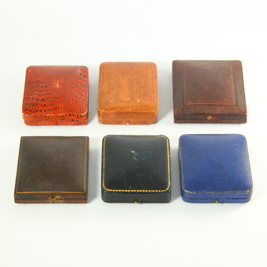 6 Pocket/Fob Watch Presentation Boxes Antique & Vintage Boxes Used