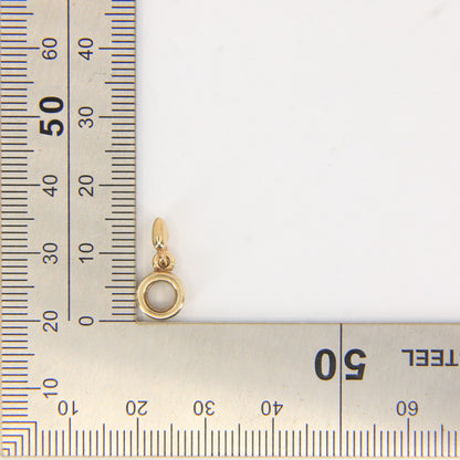 Pandora 14ct Solid Gold Hanging Heart Charm Threaded Yellow Gold Bracelet Bead