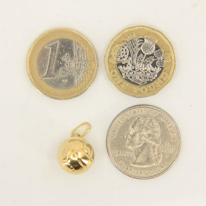 Vintage 18ct Yellow Gold Football Pendant Soccer Ball Sports Charm Gift