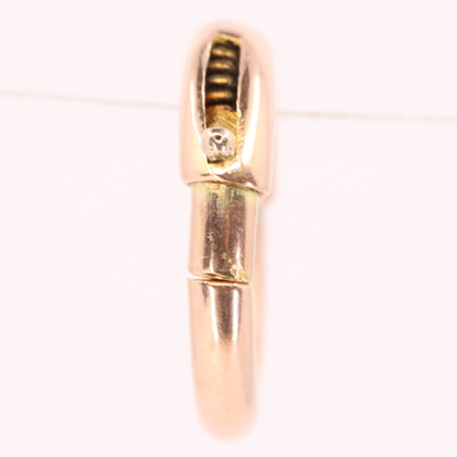 Antique 9ct Rose Gold Spring Ring Clasp Charm Holder Jewellery Finding Clip