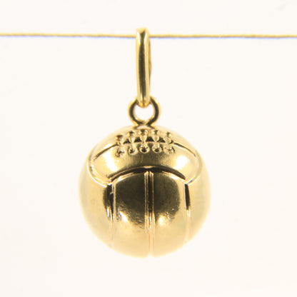 Vintage 18ct Yellow Gold Football Pendant Soccer Ball Sports Charm Gift