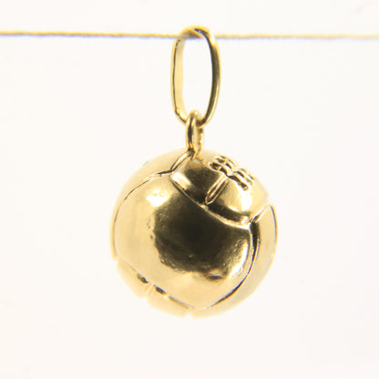 Vintage 18ct Yellow Gold Football Pendant Soccer Ball Sports Charm Gift