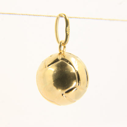 Vintage 18ct Yellow Gold Football Pendant Soccer Ball Sports Charm Gift