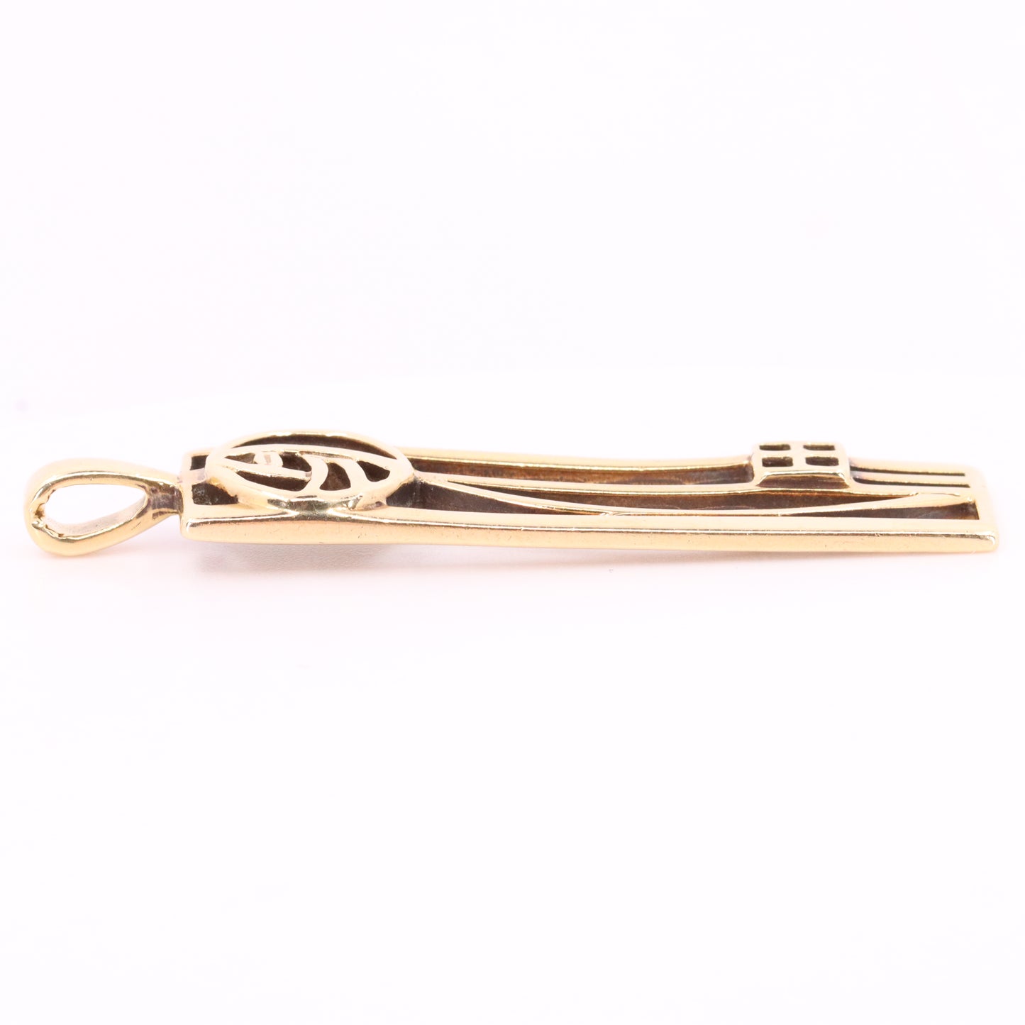 Vintage 9ct Hallmarked Gold Art Nouveau Rennie Mackintosh Pendant Boxed Gift
