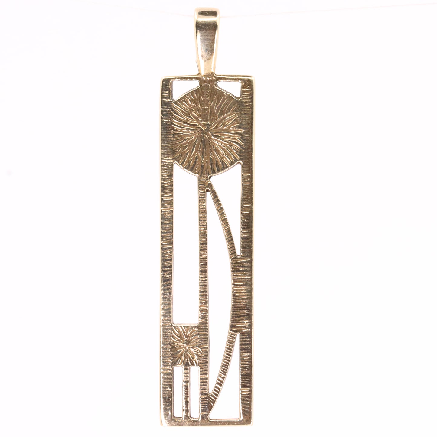 Vintage 9ct Hallmarked Gold Art Nouveau Rennie Mackintosh Pendant Boxed Gift