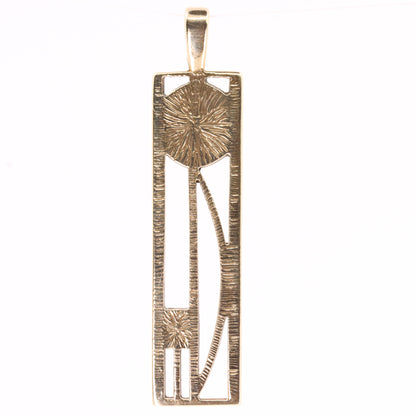 Vintage 9ct Hallmarked Gold Art Nouveau Rennie Mackintosh Pendant Boxed Gift