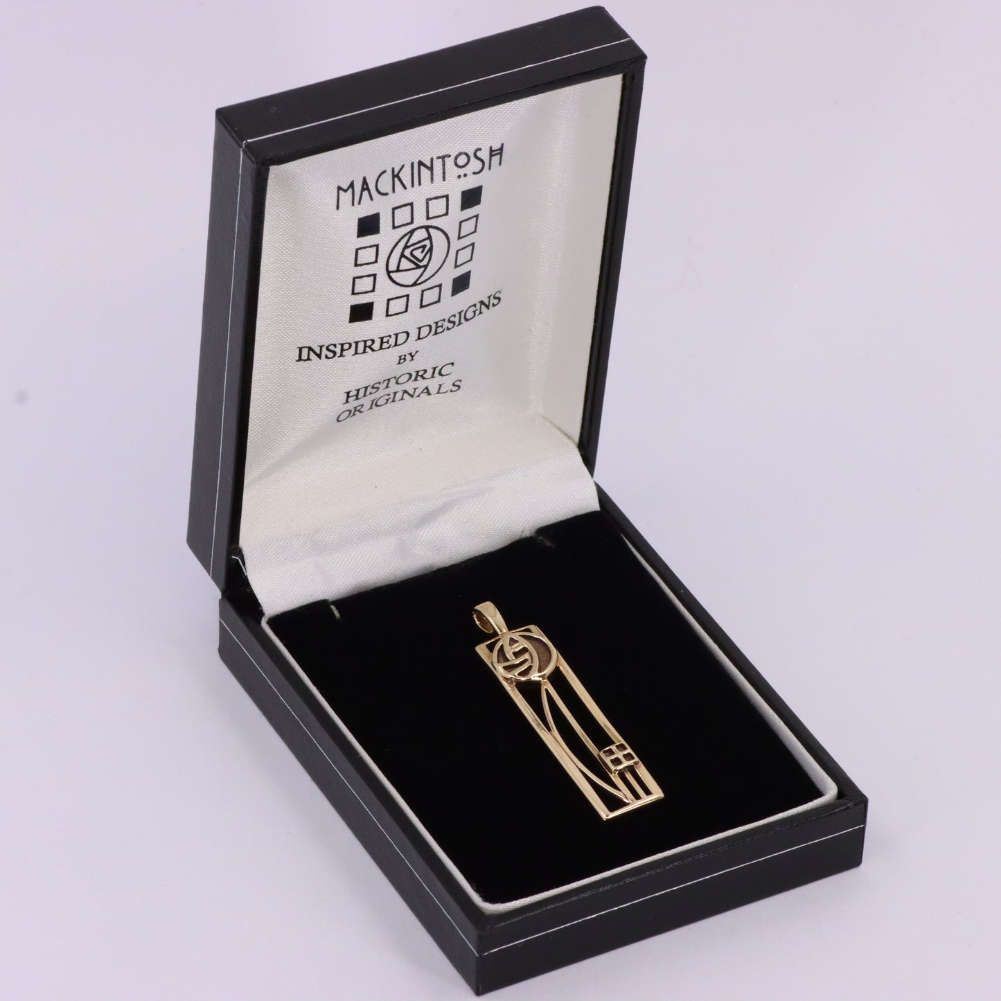 Vintage 9ct Hallmarked Gold Art Nouveau Rennie Mackintosh Pendant Boxed Gift