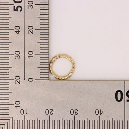 Vintage 9ct Yellow Gold Engraved Split Ring Suspension Loop Pendant Bail Finding