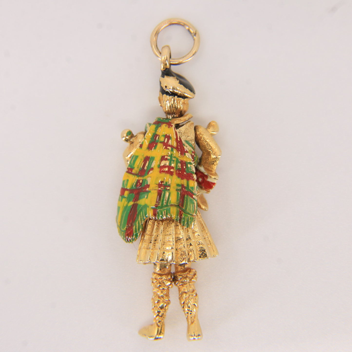 Vintage 9ct Hallmarked Yellow Gold Scottish Highland Dancer Articulated Charm