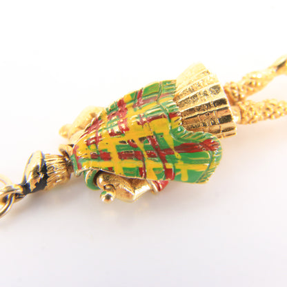 Vintage 9ct Hallmarked Yellow Gold Scottish Highland Dancer Articulated Charm