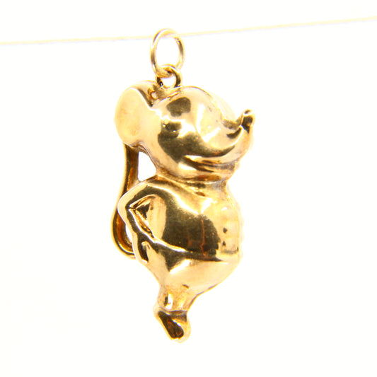 Vintage 9ct M' Mouse Charm Micky Pendant Yellow Gold Hallmarked Animal Charm