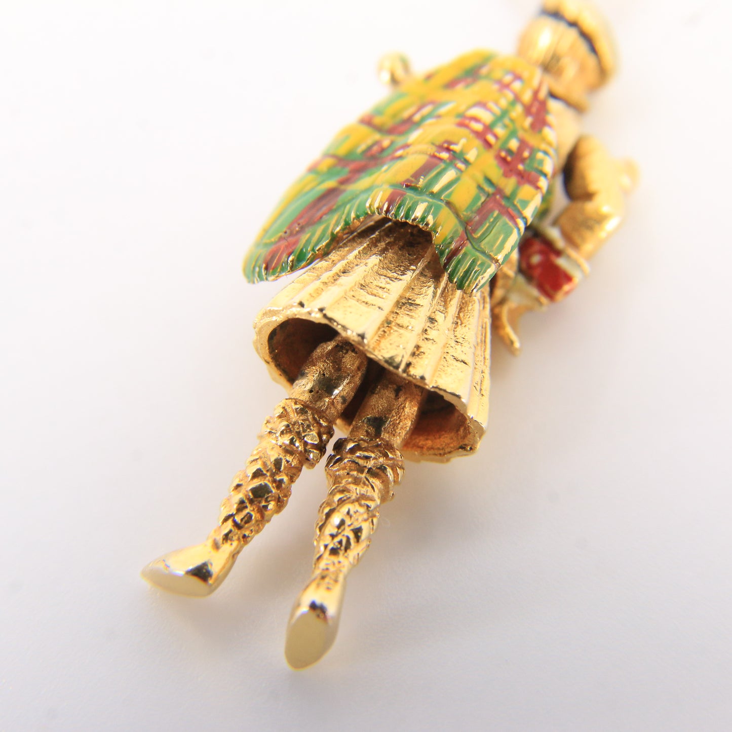 Vintage 9ct Hallmarked Yellow Gold Scottish Highland Dancer Articulated Charm