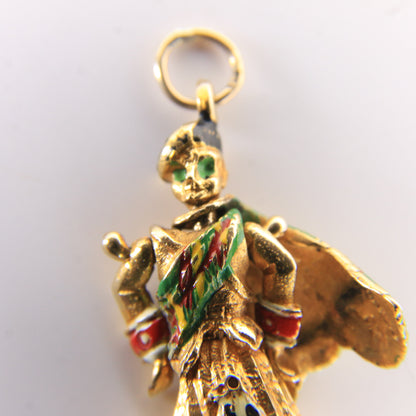 Vintage 9ct Hallmarked Yellow Gold Scottish Highland Dancer Articulated Charm