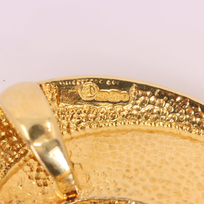 Sheila Fleet 18ct Hallmarked Gold Wave Enamel Pendant Orkney Designer Boxed Gift