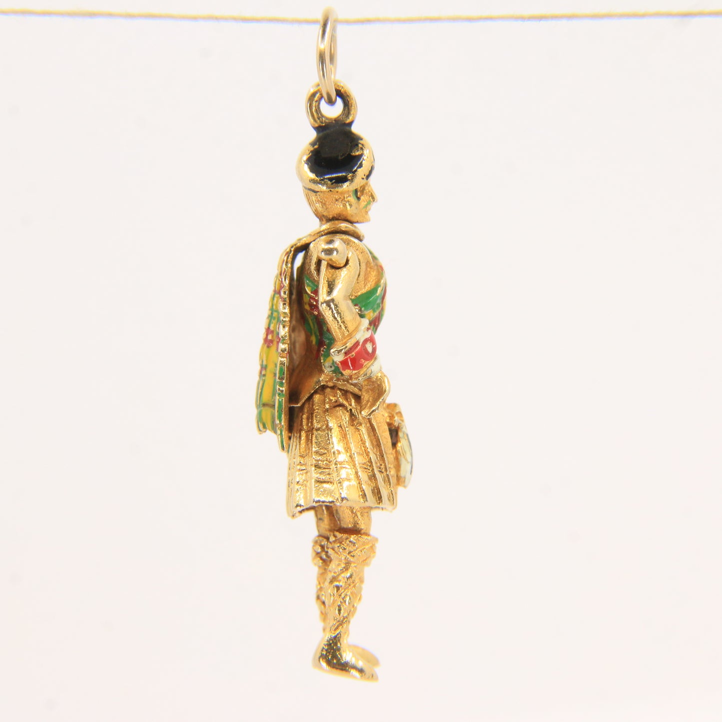 Vintage 9ct Hallmarked Yellow Gold Scottish Highland Dancer Articulated Charm