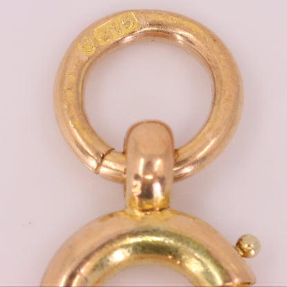 Antique 9ct Hallmarked Rose Gold Spring Ring Clasp Fastener Charm Holder Clip